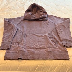 L.L. Bean Heathered Purple Cowl Neck Pullover